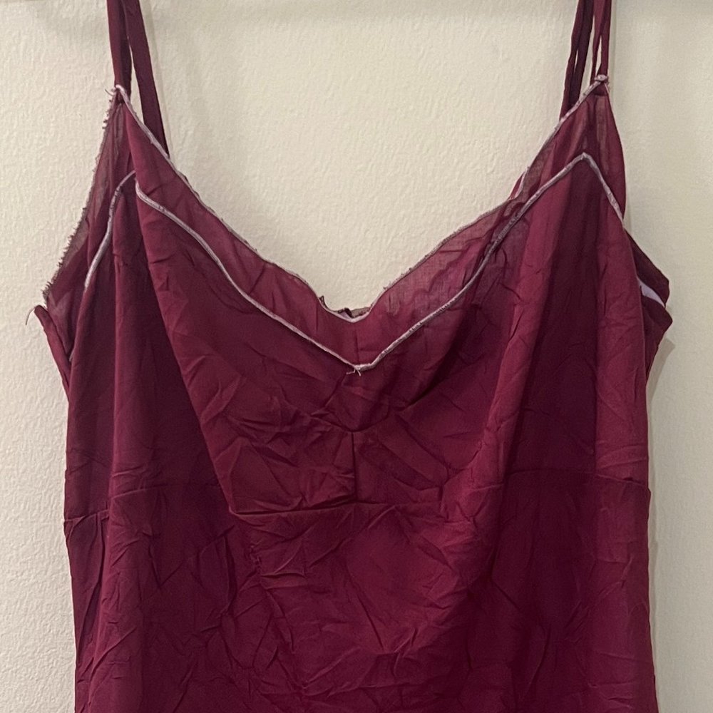 90’s Vintage Slipp Dress in Fuscia, size 9/10